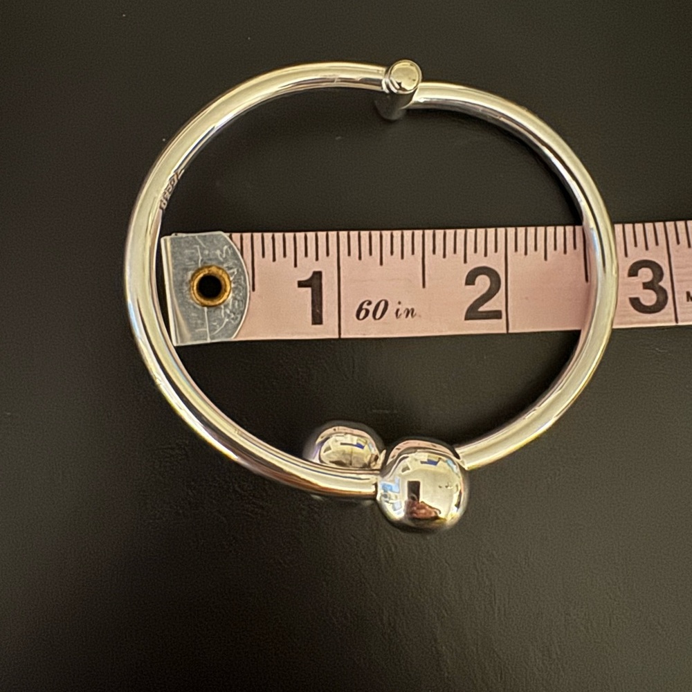 Sterling Silver Hinged Bypass Bracelet - image 4
